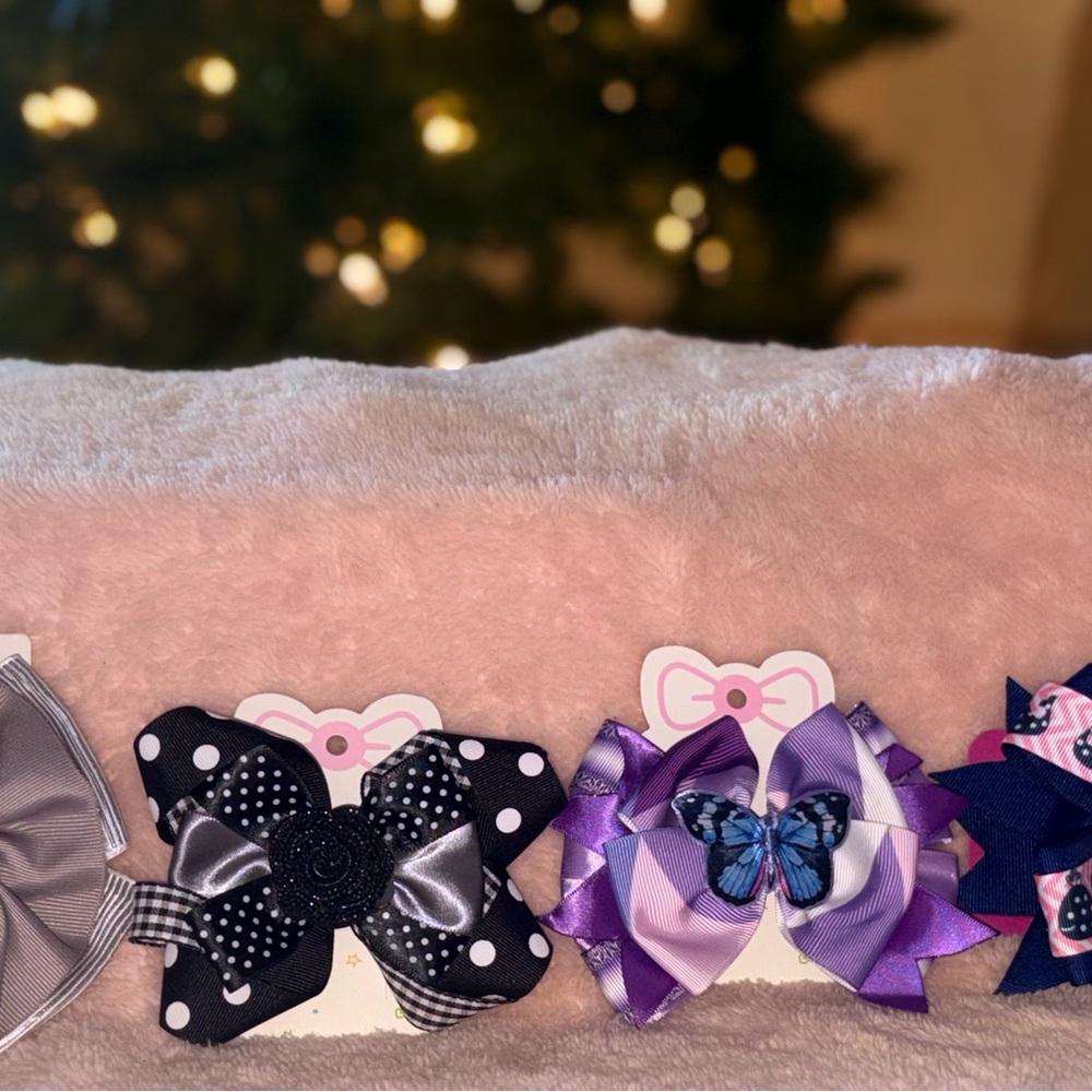 Colorful Bow Hair Clips Set for Kids